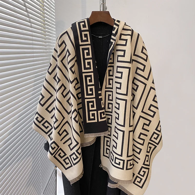 Luxury brand 2024 new women's scarf design comfortable cashmere feel winter warm shawl scarves