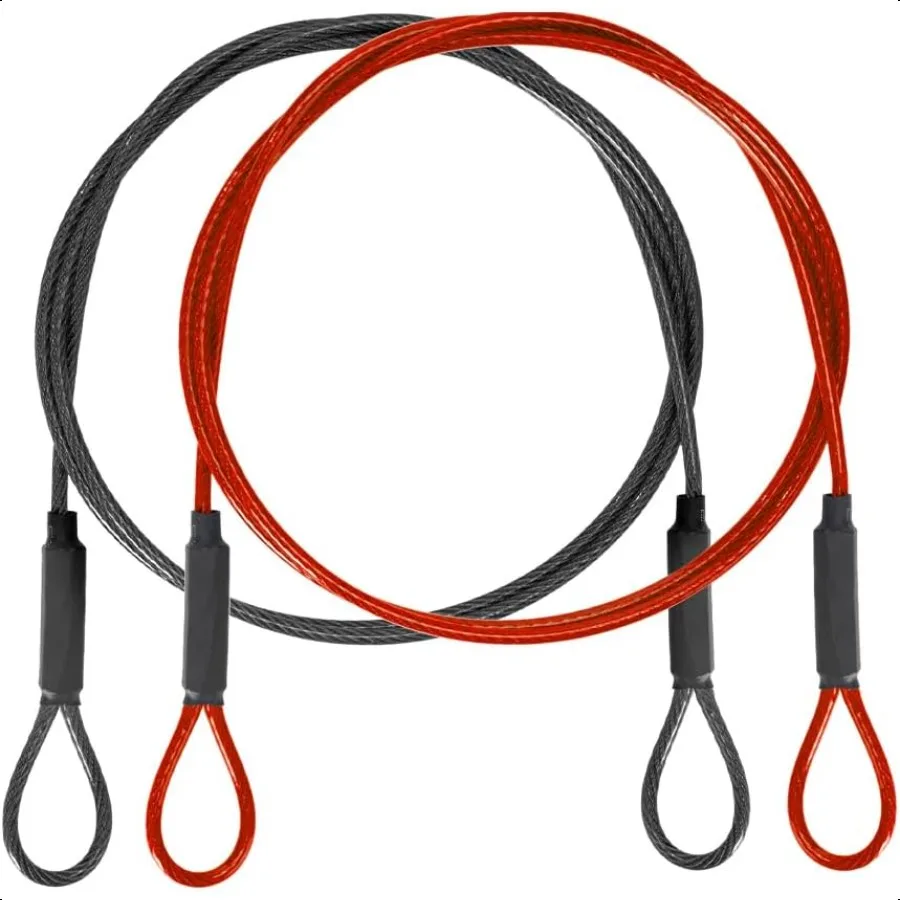 

3, м, 1 8 дюймов, защитный кабель из нержавеющей стали для путешествий на открытом воздухе, 3 фута, безопасный провод Lage Lock, гибкий стальной трос с двойной петлей, безопасный