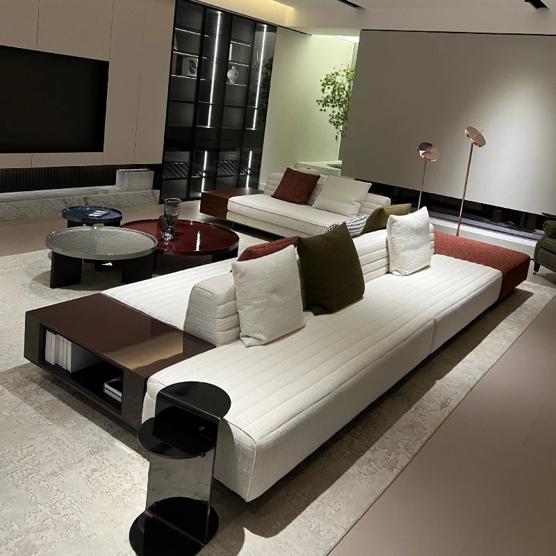 

Double-sided sofa, large-sized horizontal hall, living room, villa, back-to-back two-way sitting fabric