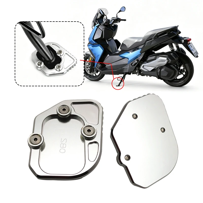 C400X Motorcycle Kickstand Foot Side Stand Extension Pad Support Plate Enlarge Stand For BMW  C400GT C 400 GT 400GT 2018-2023