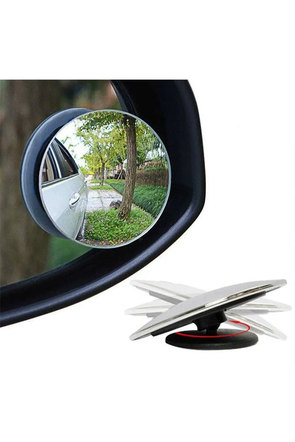 Auto Blind Spot Mirror Real Mirror Round 55 Mm Plays 2 Pcs High Quality And Slim Design Convex