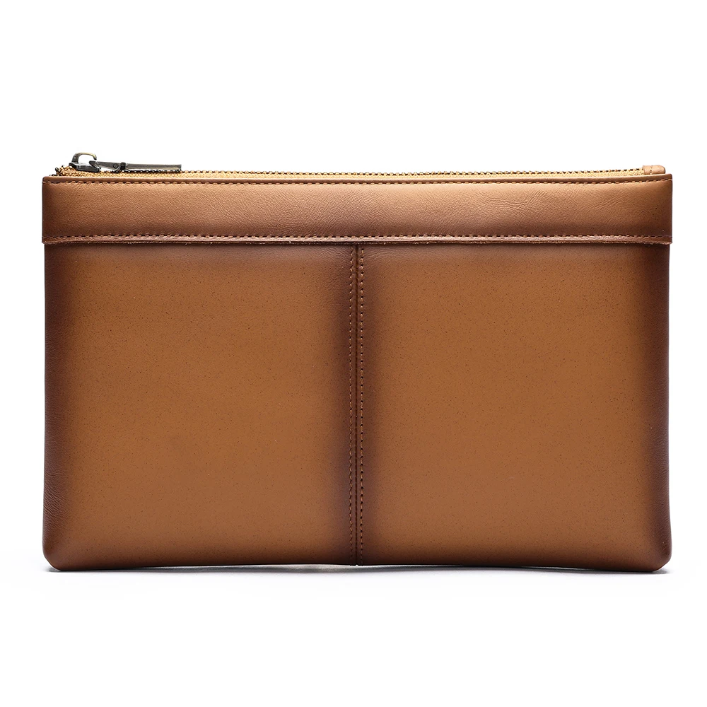 Genuine Leather Men\'s Clutch Bag Casual Man Handbags Luxury Brand Phone Bag Large Capacity Wallet Cowhide Business Bag Men