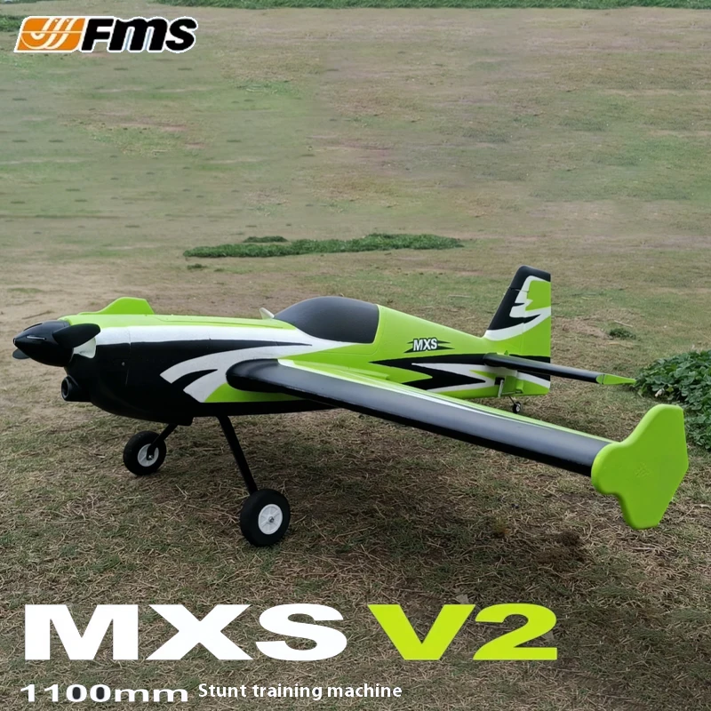 New Fms 3d 1100mm Mxs V2 Fixed Wing 30e Stunt Aircraft Electric Remote Control Model Airplane Model Children'S Toy Gift