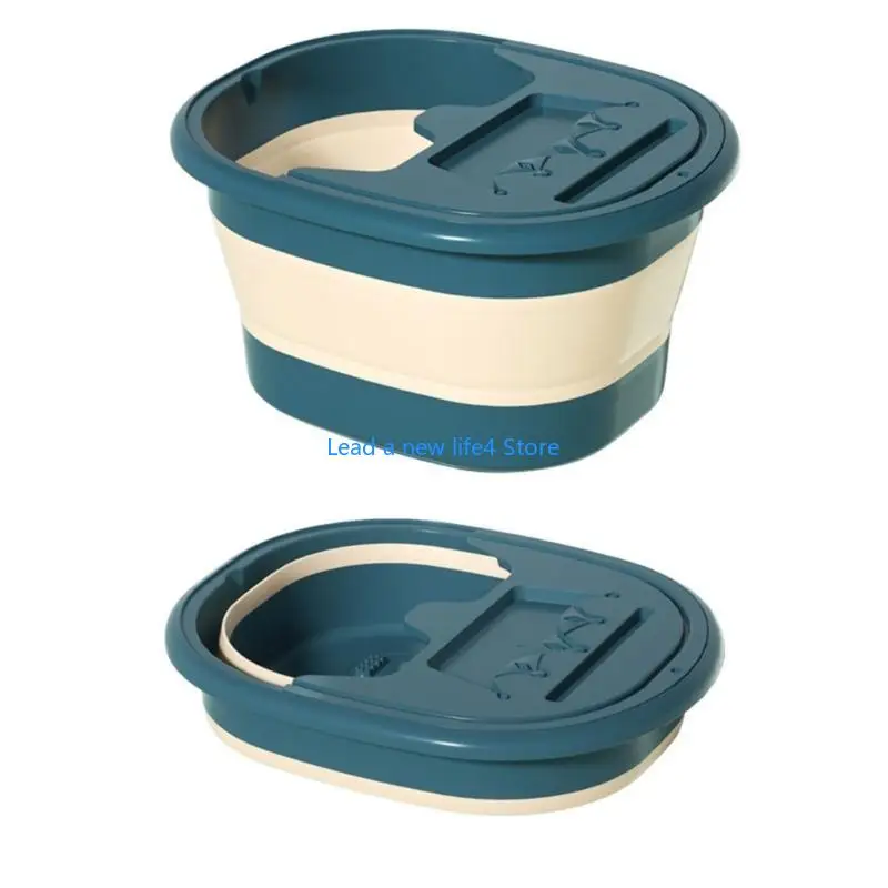 Y55E Foot Tub Foldable Foot Bath Bucket Massage Foot Wash Basin Home Laundry Tub Bucket Foot Bath Basin Portable Foot Soak