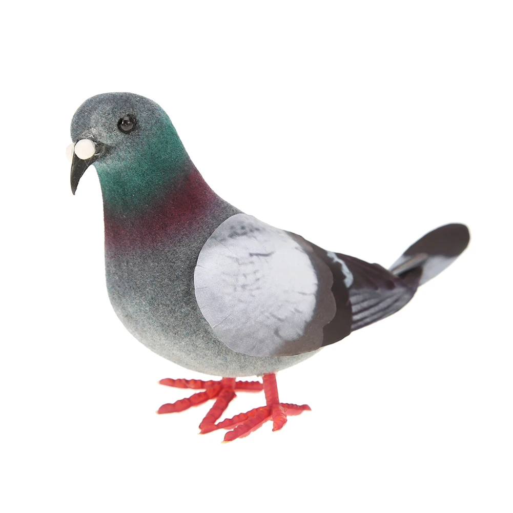 Artificial Birds Simulation Grey Pigeon Dove Model Wild Pigeon Bird Props Garden Decor Imitation Animal Party Wedding Supplies