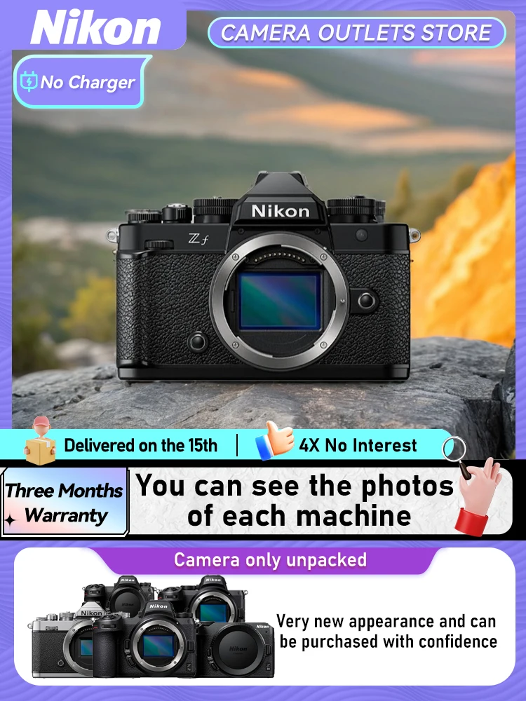 

Nikon Zf Z f Полнокадровая беззеркальная камера Цифровая компактная профессиональная фотография 4KVideo камеры 24,50 МП (обновленная)