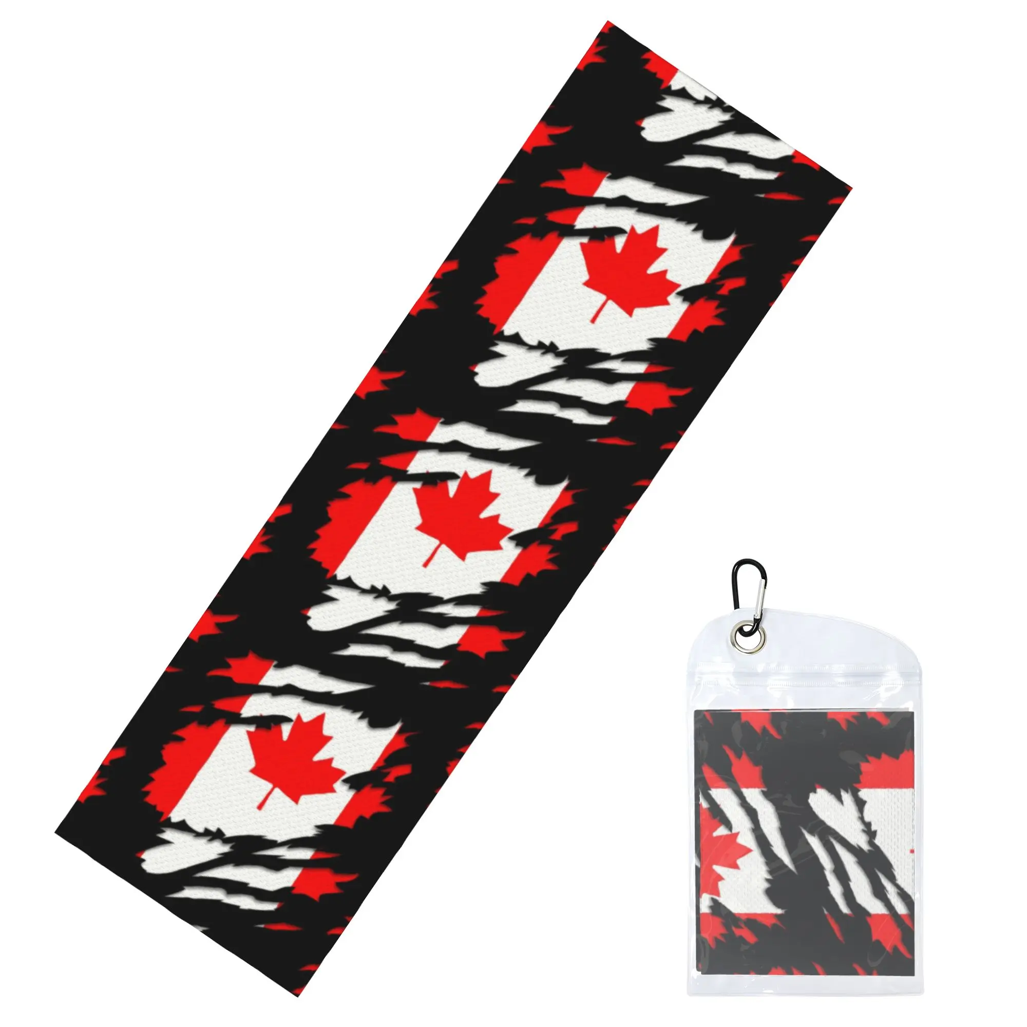 Cold Exercise Towel Canada Flag Ripped Graphic Beach Sports Yoga Swimming Camping Towel Refreshing Sports Scarf Face Towels