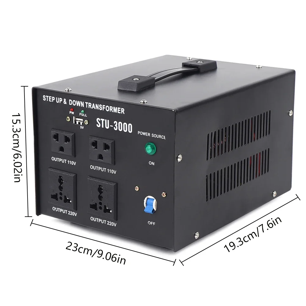 헤비 듀티 3000W 전압 220V-110V 110V-220V 스텝 업/다운 변압기 변환기
