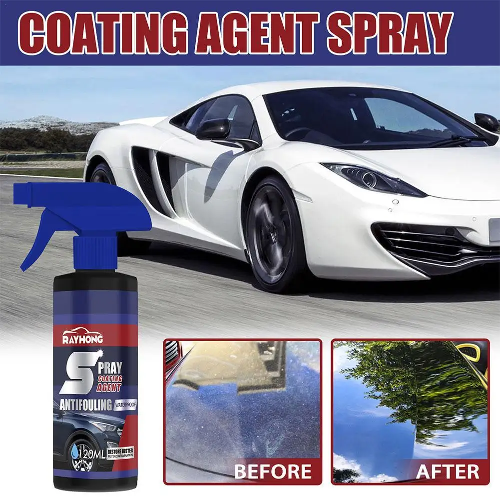 

120ml Quick-acting Coating Agent Car Coating Auto Car Paint Polish Wax Spray Hydrophobic Anti Scratch Protect Film Renewal