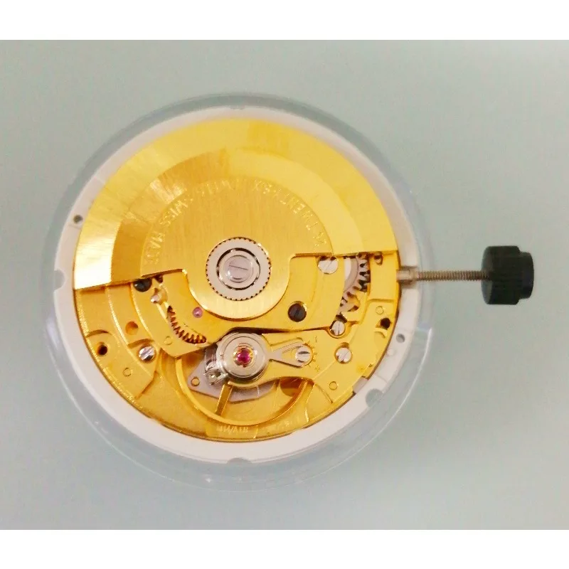 อุปกรณ์เสริมสำหรับกลไกนาฬิกา SW240, กลไกสวิส, ของแท้จากสวิส, กลไกใหม่, ตัวเรือนสีทอง, ปฏิทินคู่