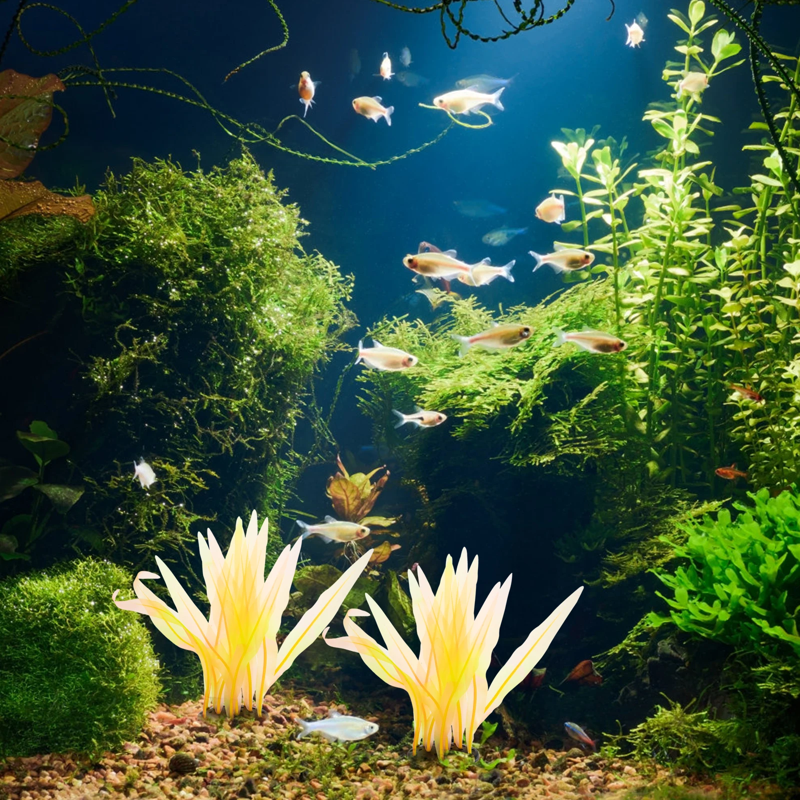 

Silicone Coral Imitation Aquarium Decor Realistic Underwater Landscaping Safe for Flat Stable Bottom