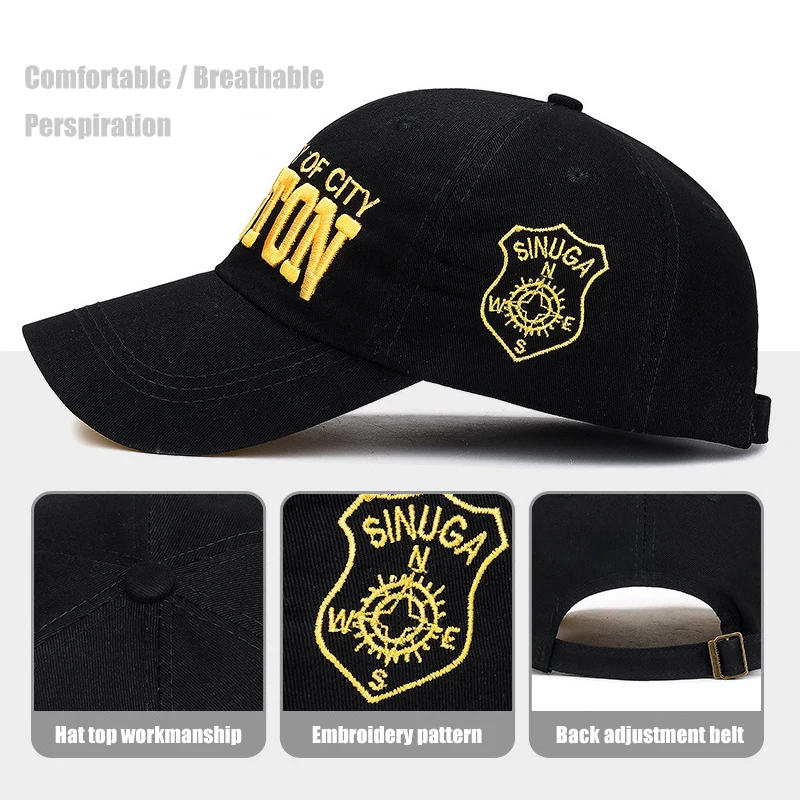 Soft Top Sport Baseball Cap Baumwolle 3D Stickerei Unisex Snapback Cap Tennis Hut Dad Cap – Detail 9
