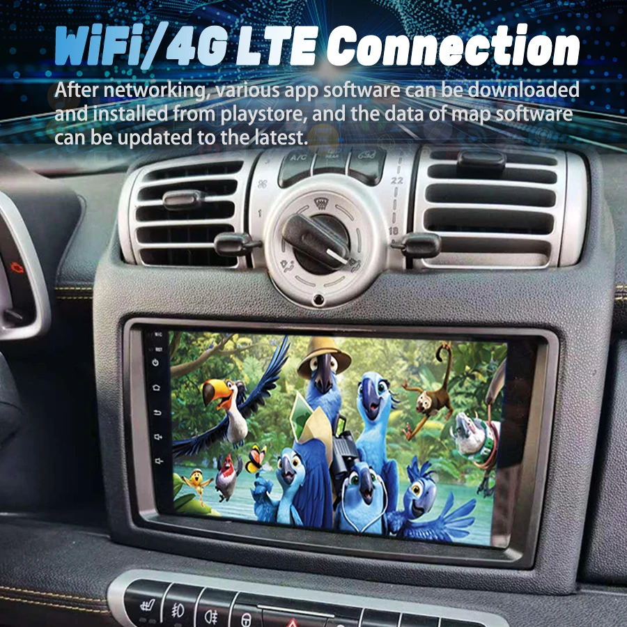 128GB أندرويد 14 AI صوت CarPlay راديو السيارة ستيريو لبنز سمارت فورتو W451 2006-2009 نظام تحديد المواقع نافي مشغل فيديو الوسائط المتعددة السيارات HU