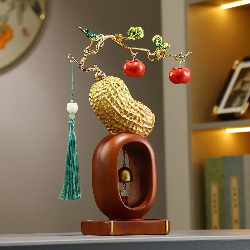 L19- good things happen persimmon Ruyi ornament Chinese high-end living room entrance wine cabinet decoration