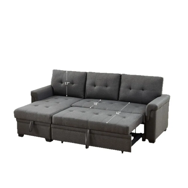 Vacuum compression sofa bed, living room balcony tatami single simple corduroy