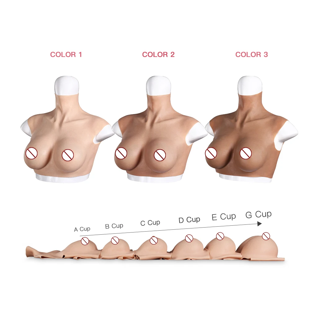 KOOMIHO Realistic Silicone Breast Forms Crossdresser A/B/C/D/E/G Cup Fake Boobs Drag Queen Shemale Transgender Cosplay 4TH GEN