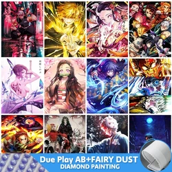 Fairy Dust AB Demon Slayer Diamond Painting Ful Square Round Drills Anime Rick Mosaic Picture DIY Art Home Decoration 5D New