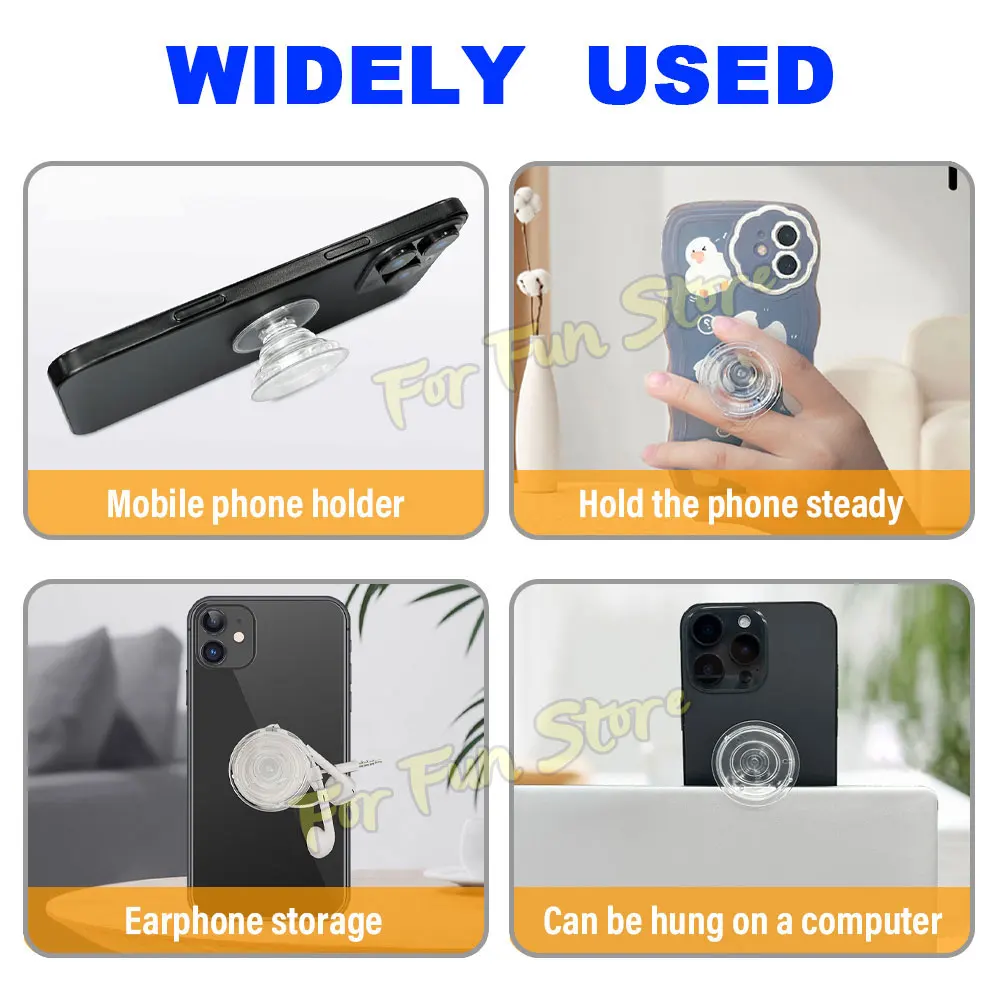 Für Spaß Transparent Faltbare Telefon Buchse Finger Ring GripTok Posket Griff DIY Handy Ständer Basis Grip Halter Zubehör – Detail 7