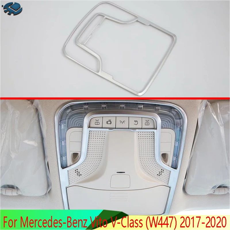 

For Mercedes-Benz Vito (W447) V-Class 2017-2020 ABS Chrome Interior Lights Reading Lights Trim Cover