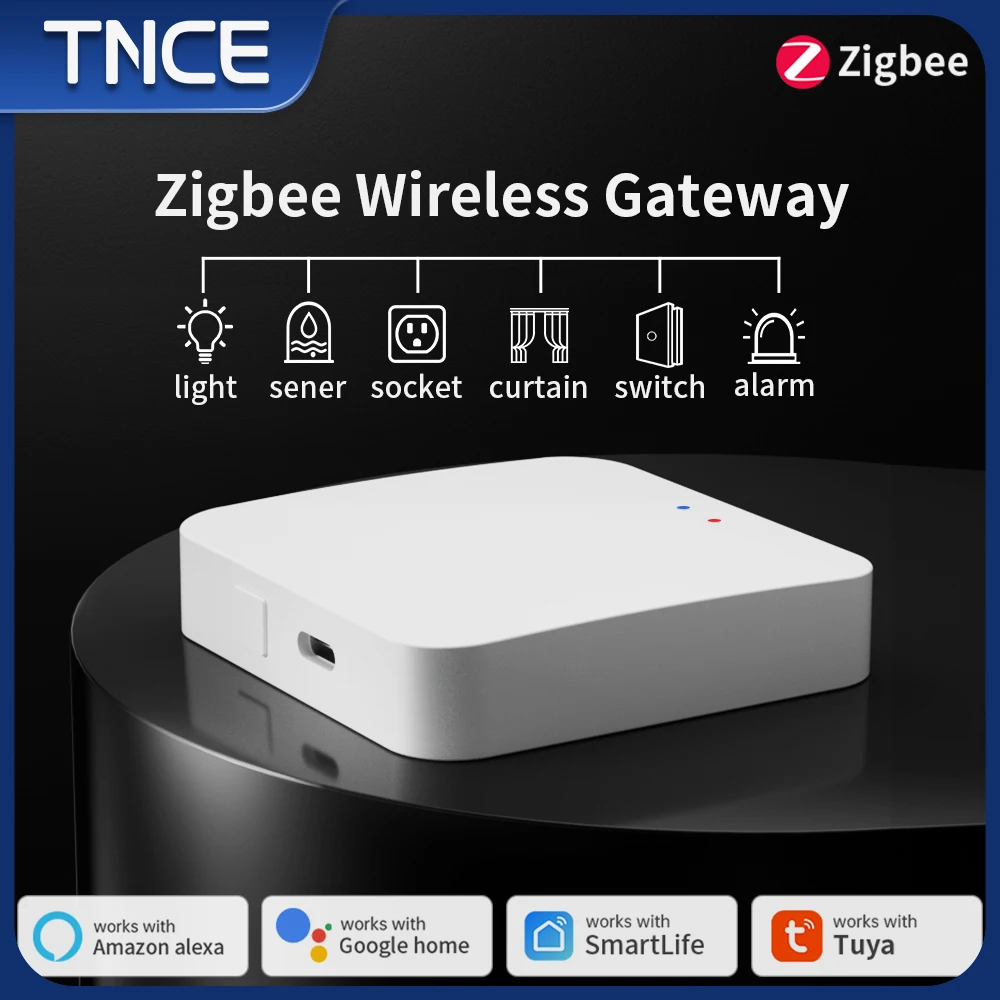 

TNCE Zigbee3.0 шлюз-концентратор tuya Беспроводная автоматизация Умный дом Устройство дистанционного управления Мост Поддержка alexa google home