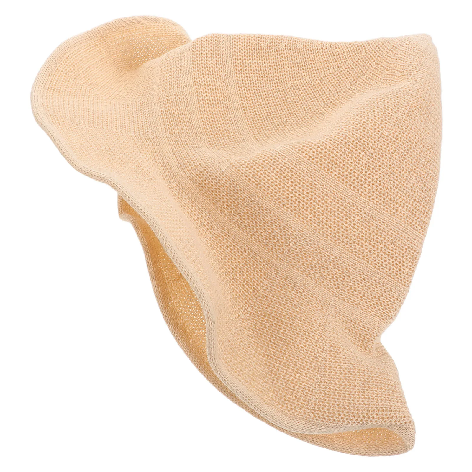 قبعة ساحرة محبوكة باللون البيج: إكسسوار أزياء الهالوين من القطن الناعم للبالغين قبعة حفلات شتوية دافئة قبعة معالج كوسبلاي احتفالية