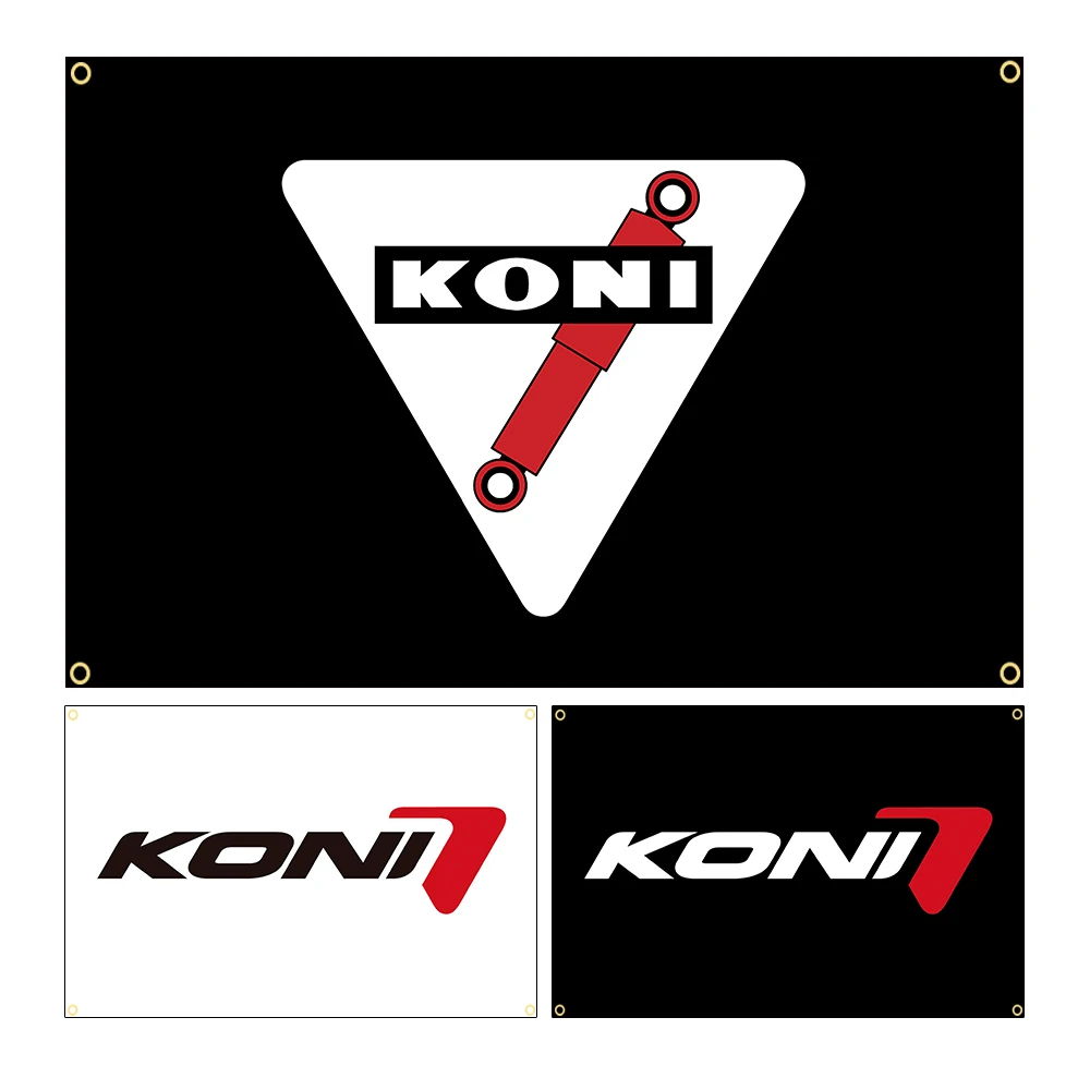 Konis-Bandera de suspensión para motocicleta, tapiz de 90x150cm para decoración Interior de dormitorio de hombre, coche de carreras