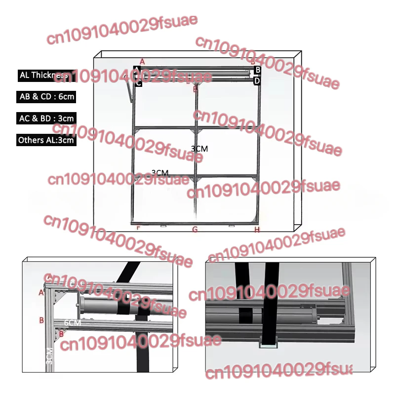 RV Caravan Electric Lift Bed Adjustable Intelligence Bed Motorhome Aluminum Profile Lifting Bed