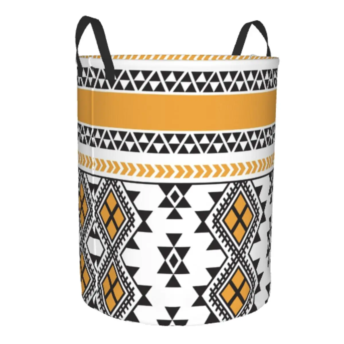 Custom Kabyl Amazigh Carpet Laundry Basket Collapsible Africa Ethnic Geometric Clothing Hamper Toys Organizer Storage Bins