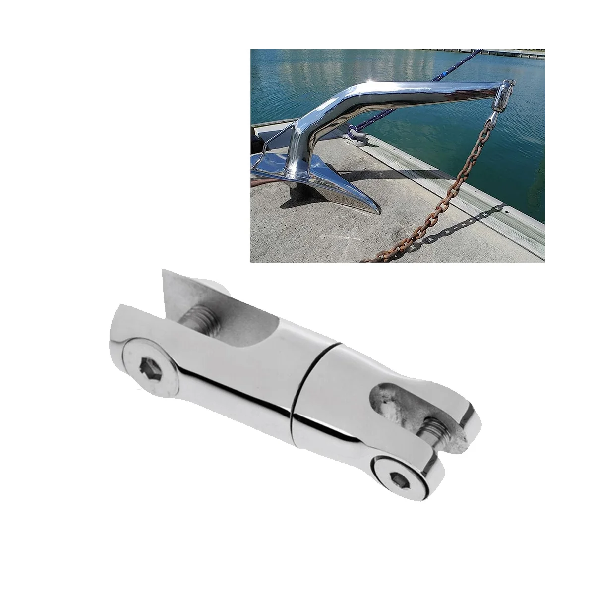 Boat Anchor Chain Connector Stainless Steel Ship Handware Boat Accessory Fit for 8‑10mm