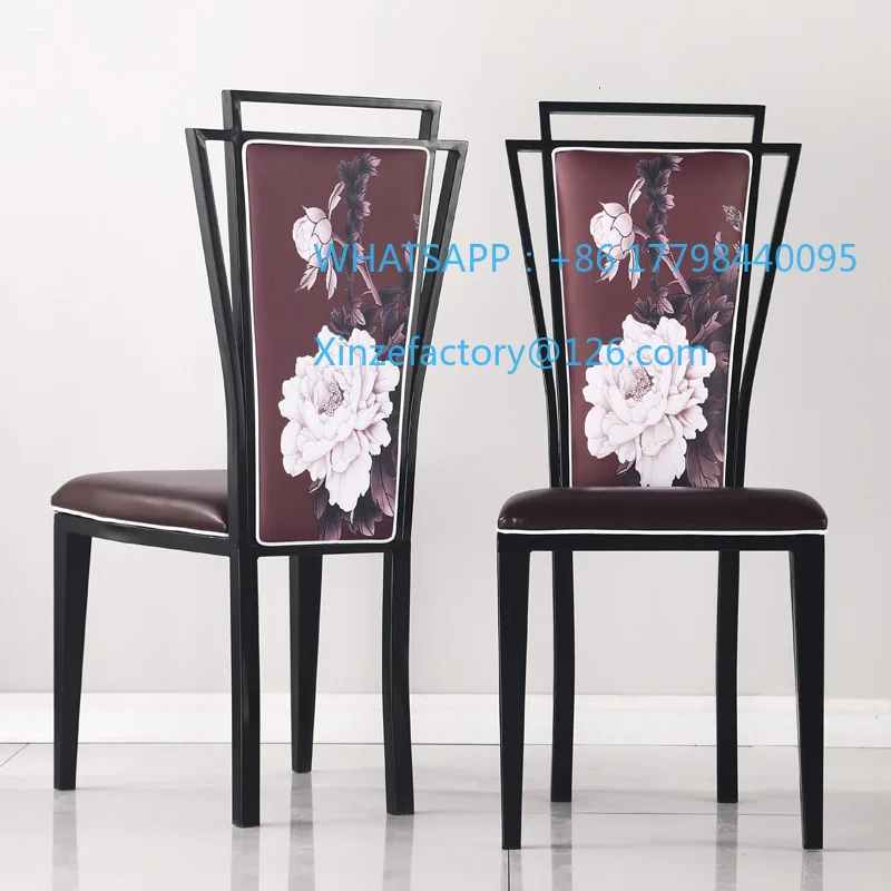 Krzesło hotelowe w stylu chińskim, krzesło do jadalni, krzesło tematyczne do sali bankietowej, krzesło do restauracji hot pot, krzesło restauracyjne z motywem lotosu
