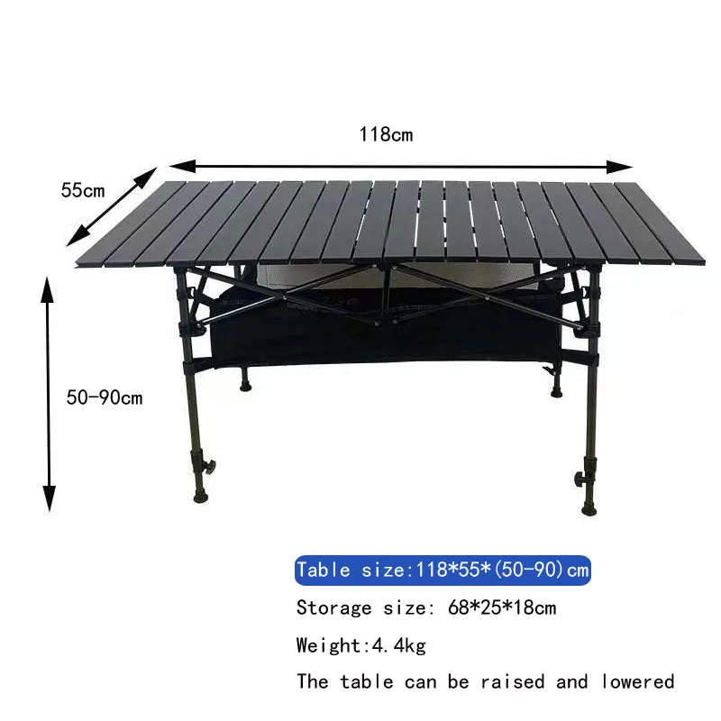 

Aluminum Table Portable Camping Hiking Picnic Table Folding Egg Roll Triangle Stable BBQ Accessories Outdoor Folding Table