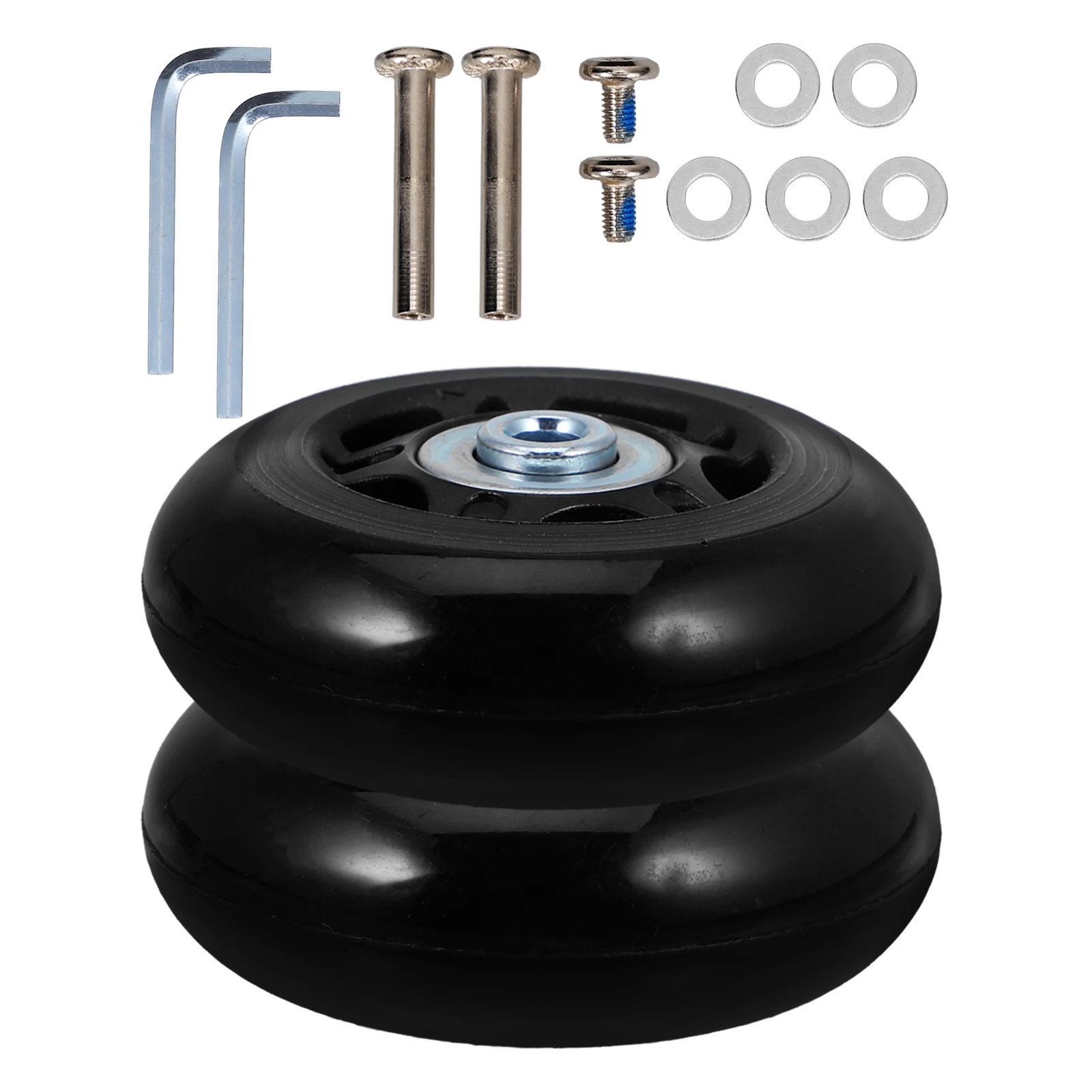 

2 Pcs 68x24mm Luggage Replacement Wheels Suitcase Caster Aluminum Rubber Universal Travel Accessories Hardware