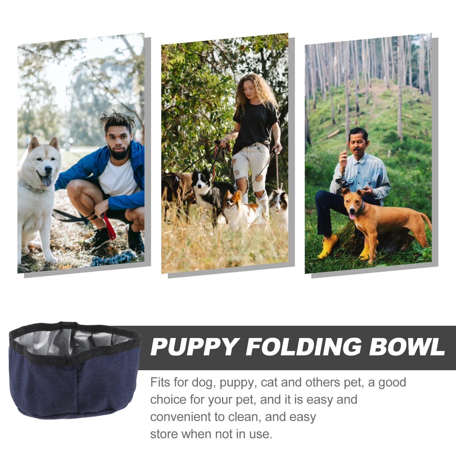 

Portable Dog Bowl Foldable Waterproof Pet Feeder For Small Dogs Cats Travel Outdoor Lightweight Bowl Pet