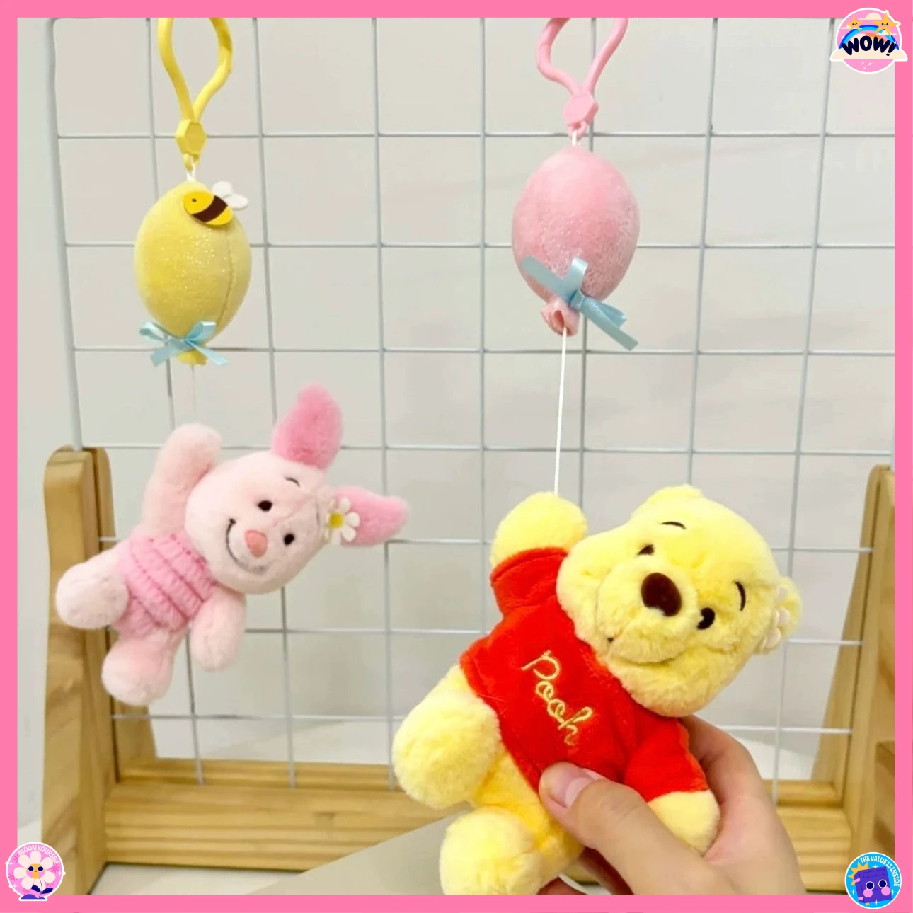 公式ポットデミエル ハニーポット ぬいぐるみバッグチャーム - かわいい漫画の豚のぬいぐるみキーホルダー バッグ飾りギフト