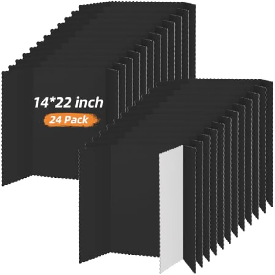

Pcs 14 * 22 Inch Tri Fold Poster Board Bulk, Science Fair Project Display Paperboard, Sgle Wall, Lightweight Presentation Board