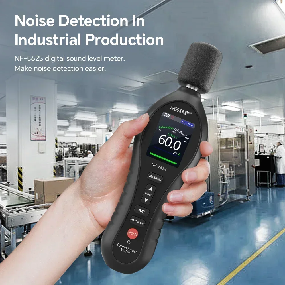 

NOYAFA Sound Level Meter NF-562S Digital Handheld Noise Measuring Instrument 30~130dB Mini Audio Noise Volume Decibel Meter