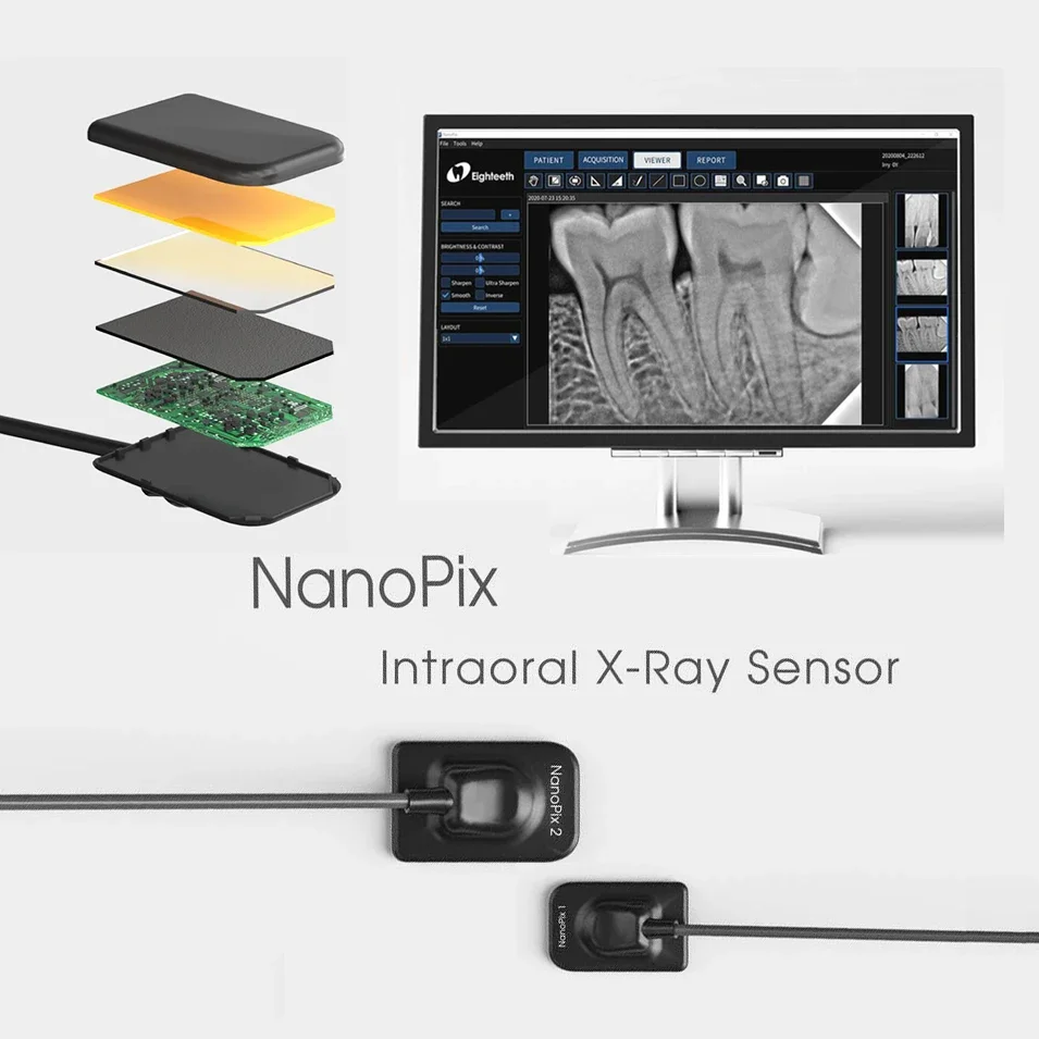 dent Sensor Nanopix 1 / Nanopix 2 X-ray Imaging System CMOS APS dent Sensor X-Ray Image Digital System for dentist