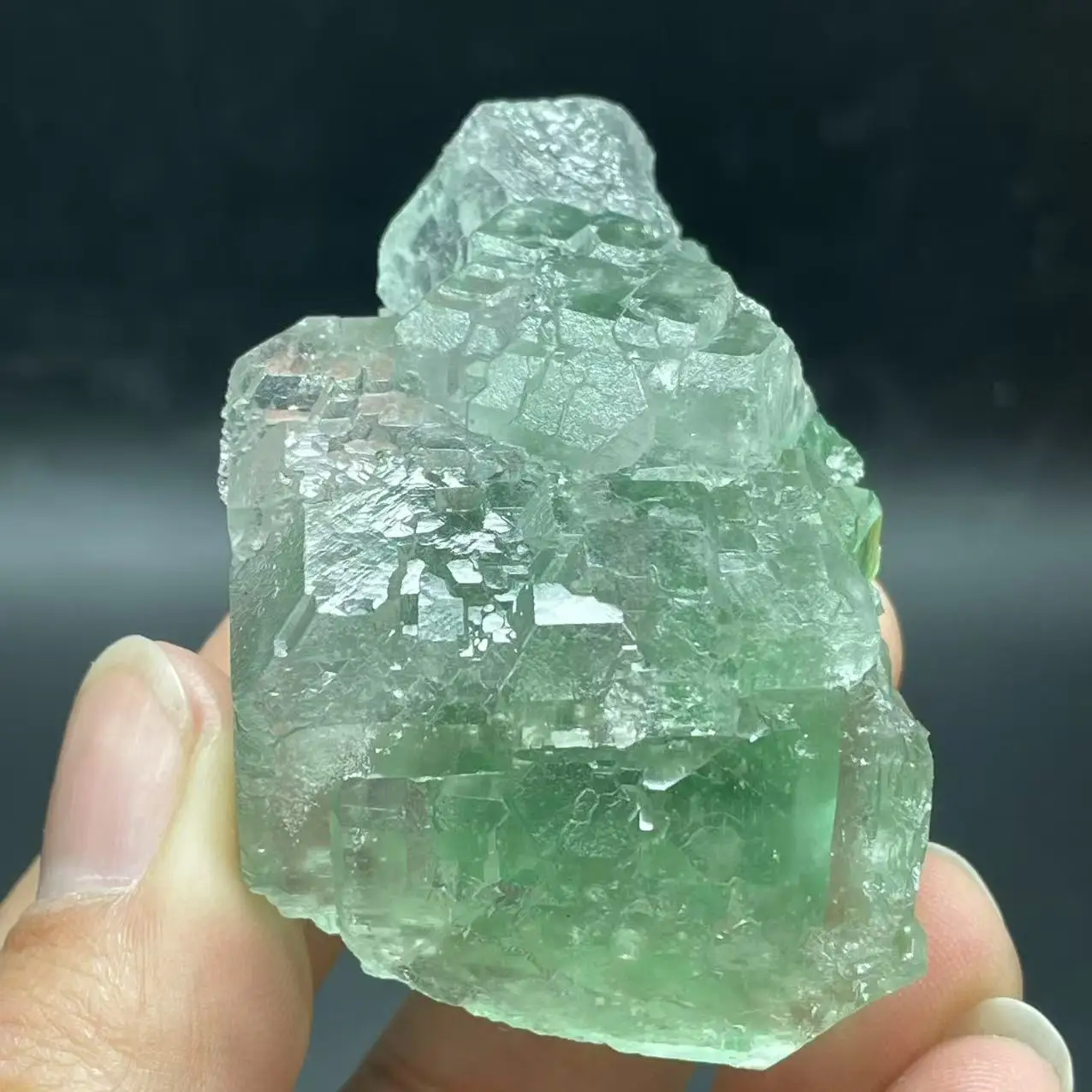 New 100% natural green fluorite QR code fluorite clean UV blue pink mineral specimen from Xianghualing