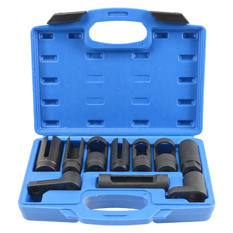 

XCTOOL Oxygen Sensor Socket Removal Tool Set of 10 Wrenches, 1/2 Inch Driver 7/8 Inch (22mm), 27mm, 29mm XC2580