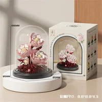 Eternal Flower Bouquet Bonsai Potted Plant Micro Building Blocks Model Home Decoration Puzzle Toys Kids Birthday Christmas Gifts 6