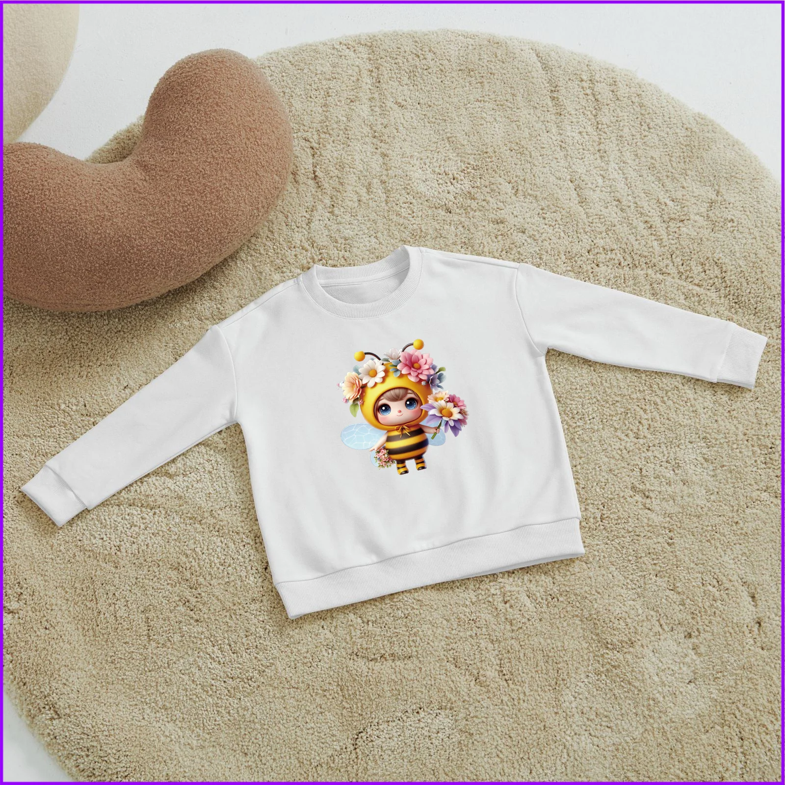 Honey Bee Bumblebee Cute Gnome Sja747 Kids Boys Girls Hoodies Sweatshirts Back To School Camisetas Korean Five Nights White Pink