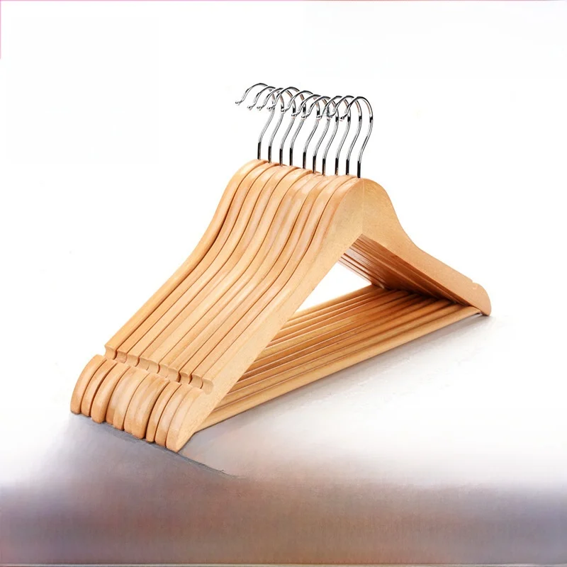 

New Wooden Clothes Hanger Non-Slip Tracel Home Use Adult And Child High Quali Wood Hanger for Clothing Store