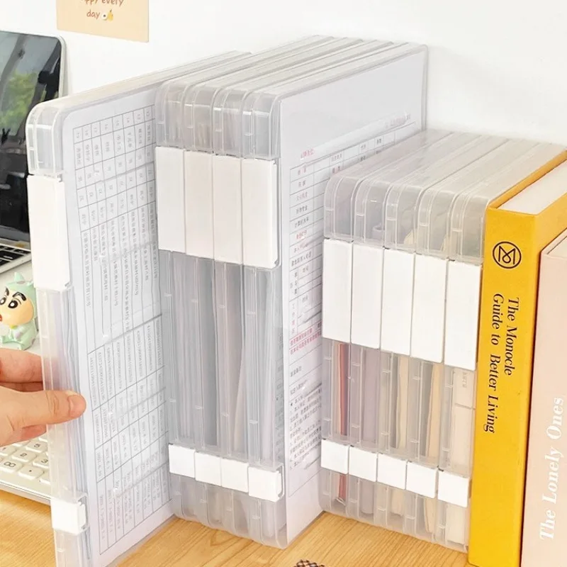 1 Pc Document Storage Box, Transparent Desktop, Home Manual, ID  Storage, Office Receipts, Exam Paper Sorting Tool