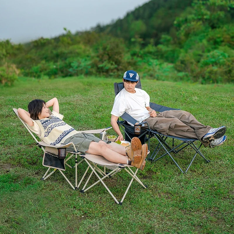 Recliner with Table Out Camping Chair with Armrest with Footrest Camping Chair Fishing Recliner