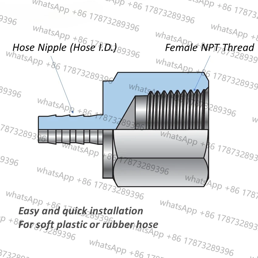 High Pressure GAS Hose Barb to Famale NPT Connector 6 8 10 12mm Hose ID to 1/8