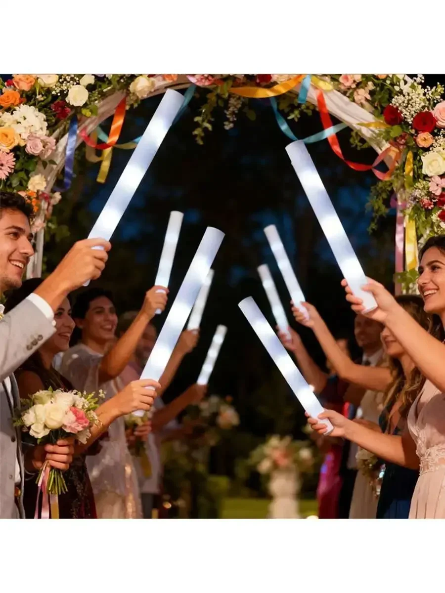 

Foam Glow Sticks With LED Lights, 3 Flashing Modes For Weddings Parties Concerts Halloween