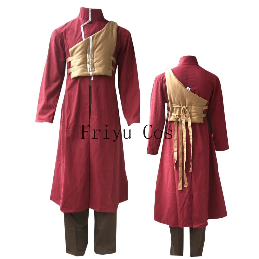 

Anime Sabaku no Gaara Cosplay Costumes Long Red Coat Halloween Clothes Custom-made