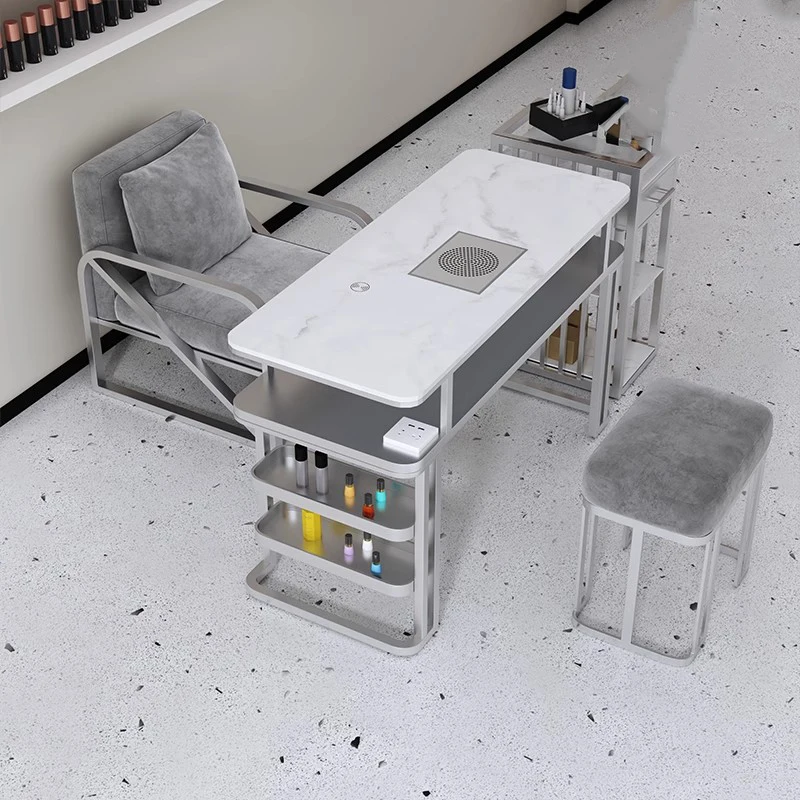 

Professional Nail Table Drawers Design Luxury Manicurist Tables Equipment Display Mesa De Manicure Salon Home Furnishings