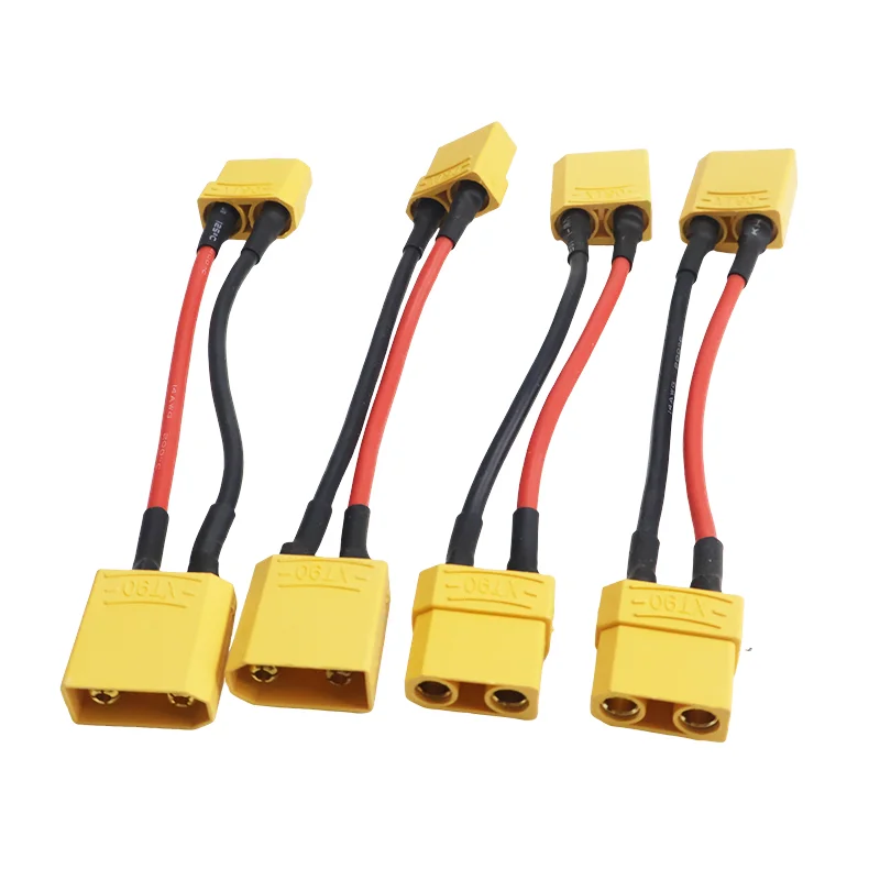 2 قطعة XT30 XT60 XT90 ذكر/أنثى موصل البطارية 10 سنتيمتر لينة سلك السيليكون المزدوج تمديد لمحرك شاحن البطارية توسيع DIY بها بنفسك