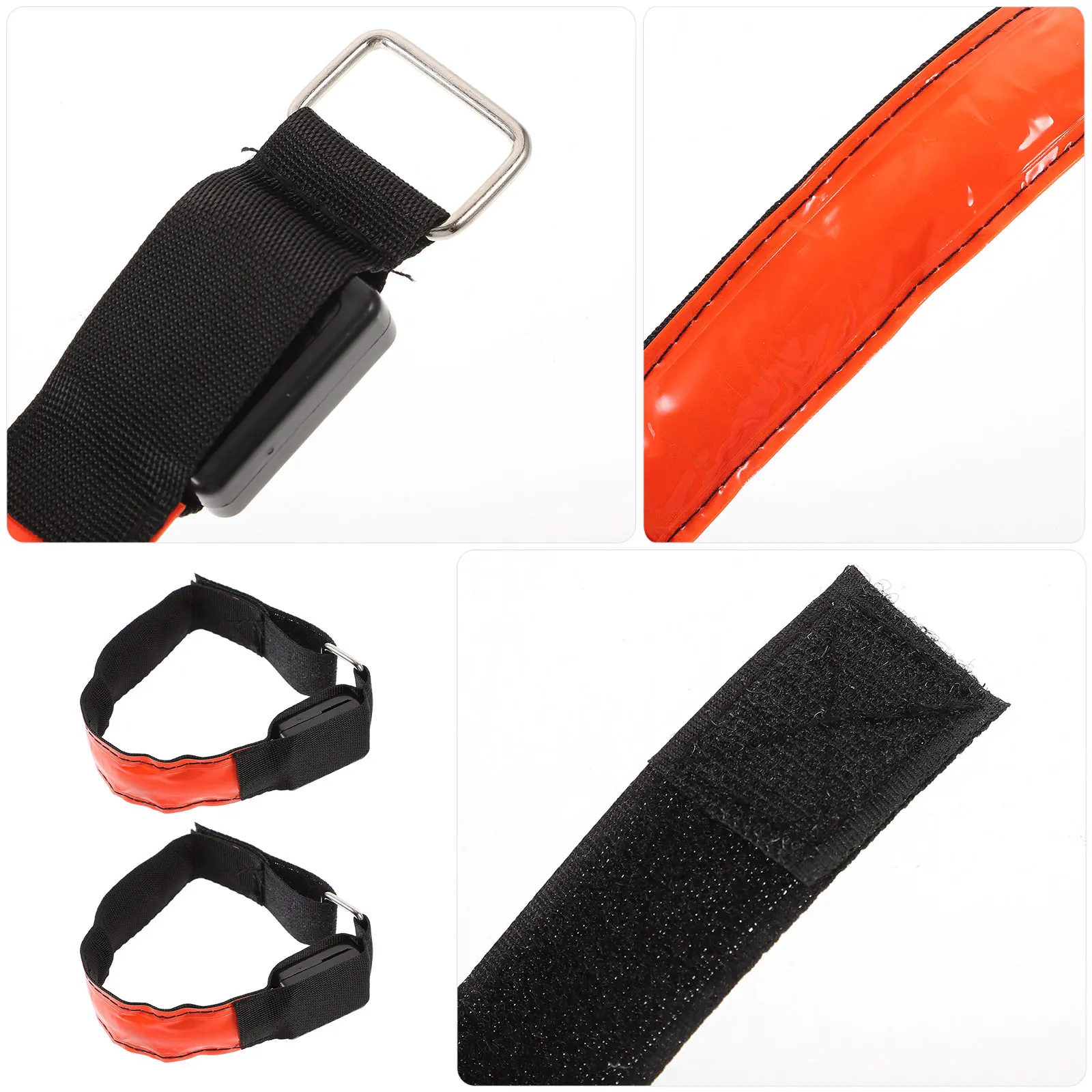 

2 Pcs Wrist Luminous Armband Night Run Reflective Belt Safety Reflectors for Walking Pvc Light